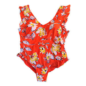 Catalina Plus Floral Flutter Sleeve One Piece Swimsuit 3X (24W-26W) NWT